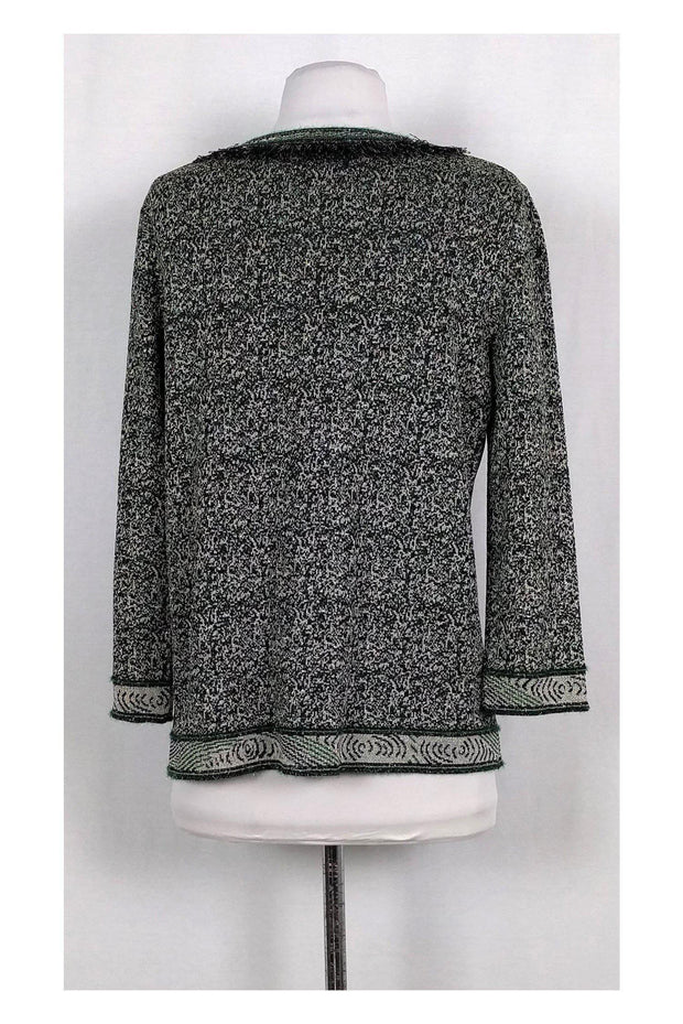 Current Boutique-Missoni - Green Metallic Open Cardigan Sz 8