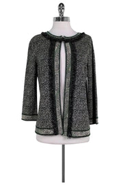 Current Boutique-Missoni - Green Metallic Open Cardigan Sz 8