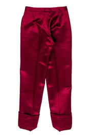 Current Boutique-Missoni - Maroon Shiny Pleated Slacks Sz 4