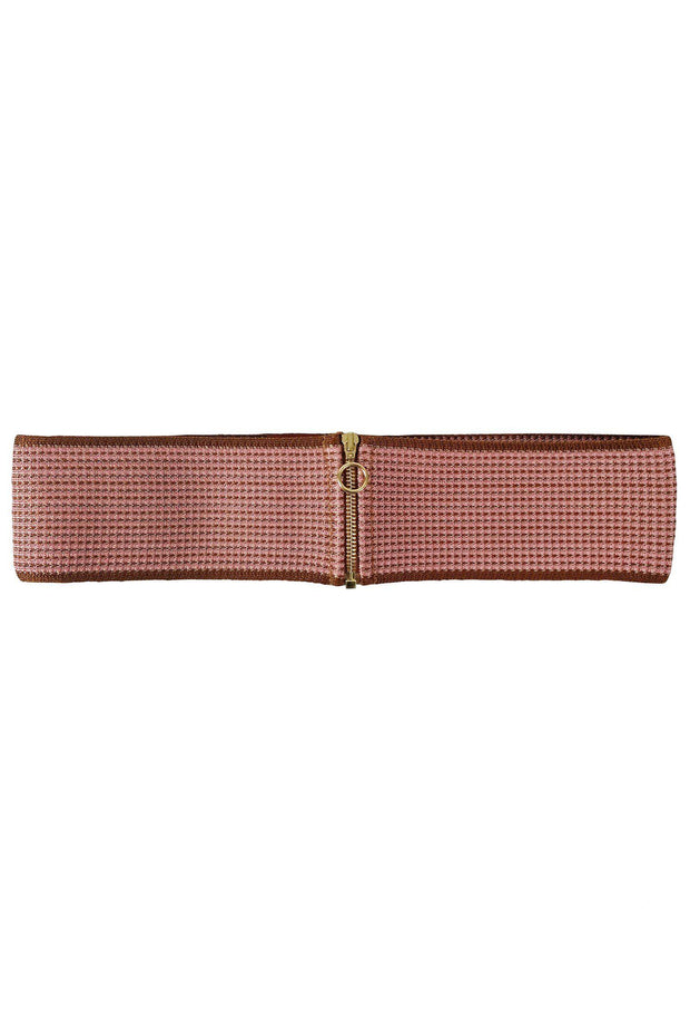 Current Boutique-Missoni - Pink & Brown Knit Belt Sz 6