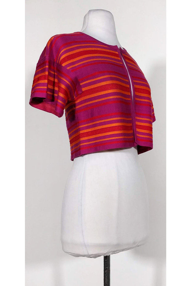 Current Boutique-Missoni - Pink, Red & Orange Cropped Cardigan Sz 4