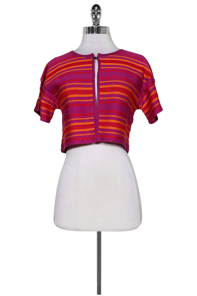 Current Boutique-Missoni - Pink, Red & Orange Cropped Cardigan Sz 4