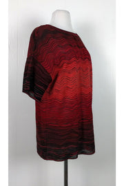 Current Boutique-Missoni - Red & Black Chevron Top Sz S