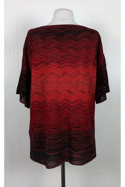 Current Boutique-Missoni - Red & Black Chevron Top Sz S