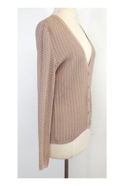 Current Boutique-Missoni - Taupe Knit Cotton Blend Cardigan Sz M