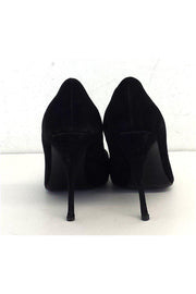 Current Boutique-Miu Miu - Black Suede Pointed Toe Pumps Sz 10