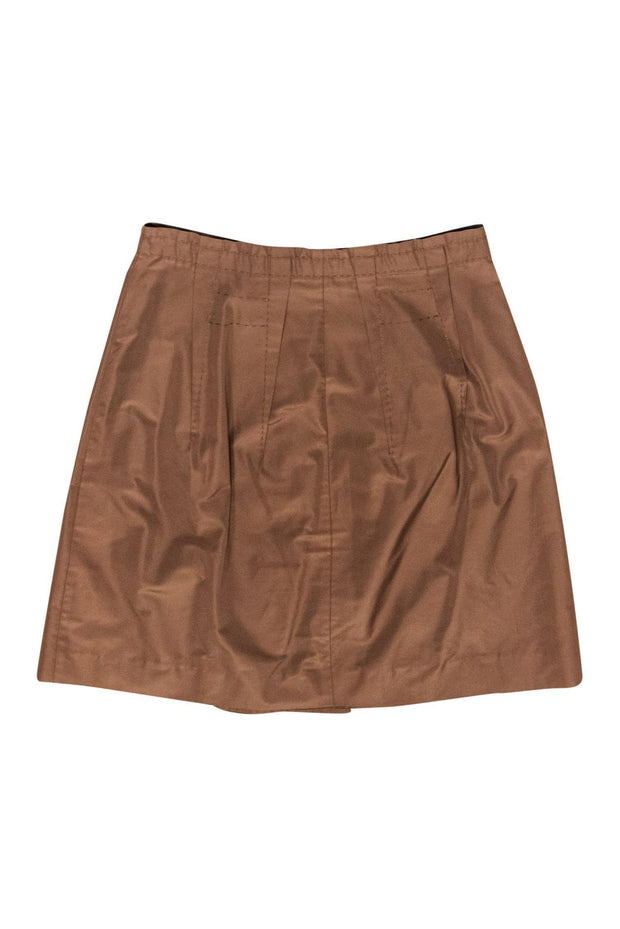 Current Boutique-Miu Miu - Brown Zip-Up Windbreaker Miniskirt Sz 4