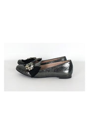 Current Boutique-Miu Miu - Crackled Grey Ballerina Flats Sz 6.5