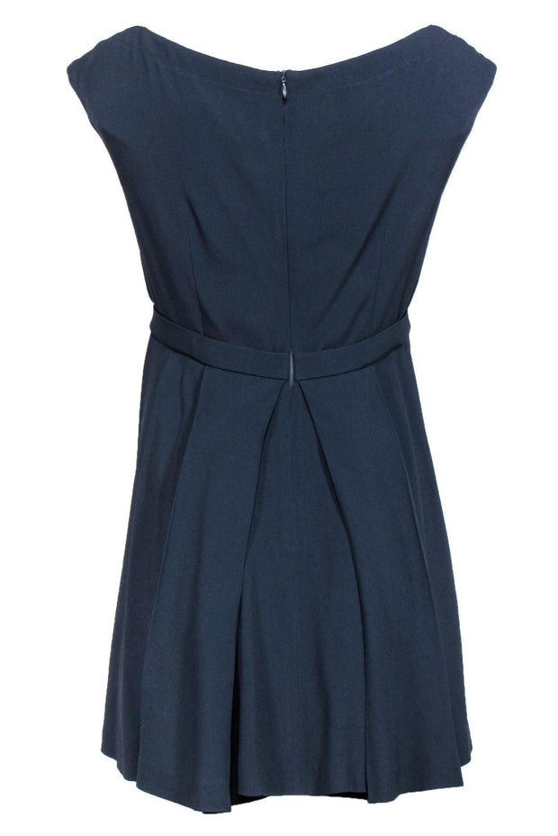 Current Boutique-Miu Miu - Navy Pleated Fit & Flare Dress Sz 10