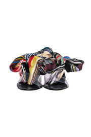 Current Boutique-Monse - Multi Colored Ribbon Strap Heels Sz 7