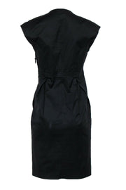 Current Boutique-Moschino - Black Cotton V-Neck Dress Sz 8