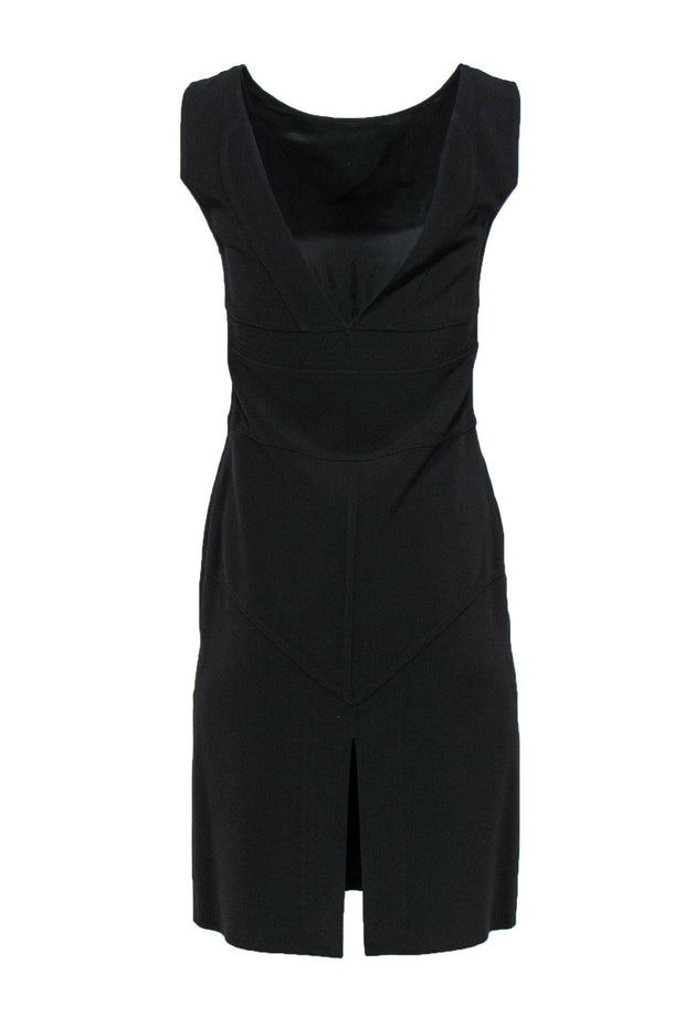 Current Boutique-Moschino - Black Fitted V-Back Dress Sz M