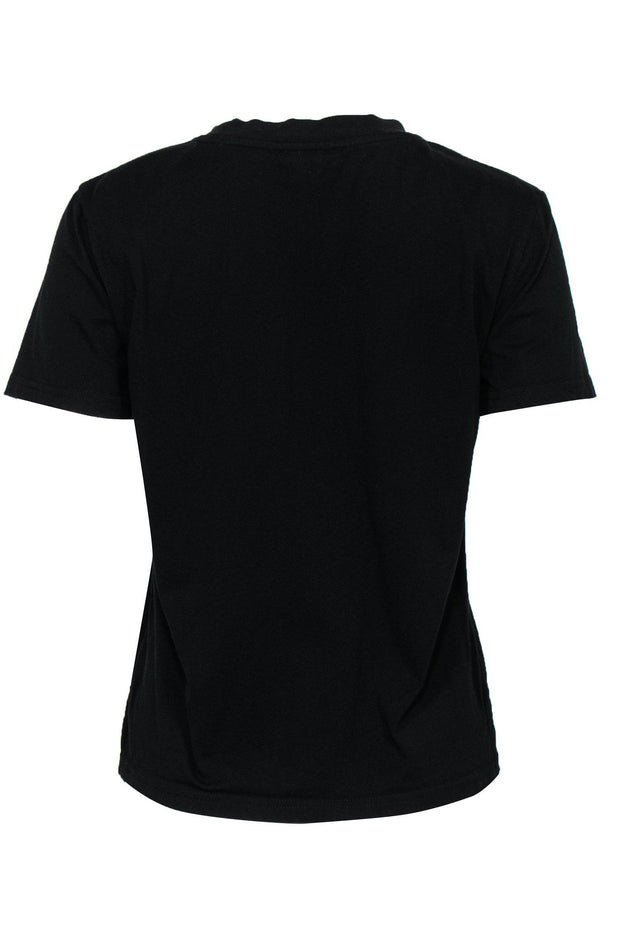 Current Boutique-Moschino - Black Short Sleeve T-Shirt w/ Embellished Logo Graphic Sz M