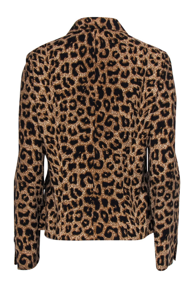 Current Boutique-Moschino Cheap & Chic - Brown & Black Leopard Print Button-Up Blazer Sz M