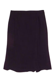 Current Boutique-Moschino Cheap & Chic - Deep Purple Wool Pencil Skirt Sz 8