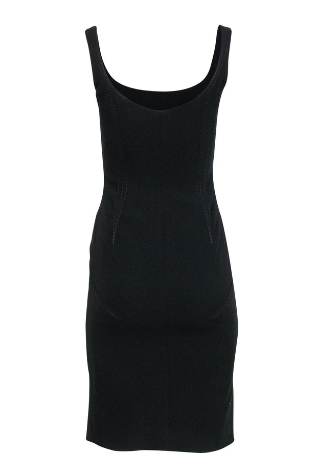 Current Boutique-Moschino - Vintage Black Stitched Bodycon Dress Sz 8