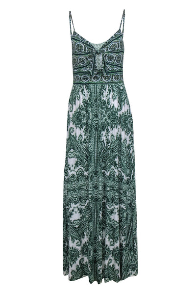 Current Boutique-Moulinette Soeurs by Anthropologie - Green & White Paisley Jersey Maxi Dress Sz S