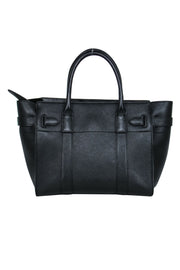 Current Boutique-Mulberry - Black Pebbled Leather Convertible Square Satchel