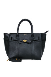 Current Boutique-Mulberry - Black Pebbled Leather Convertible Square Satchel