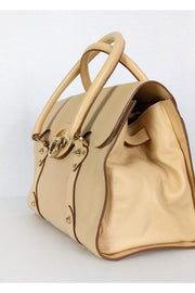 Current Boutique-Mulberry - Cream Leather Fold Over Satchel Bag