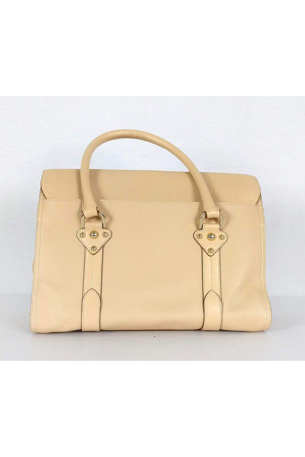 Current Boutique-Mulberry - Cream Leather Fold Over Satchel Bag