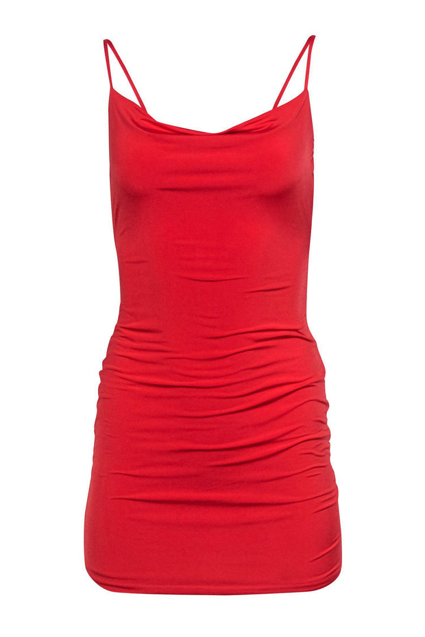 Current Boutique-NBD - Bright Coral Cowl Neck Bodycon Dress Sz XS