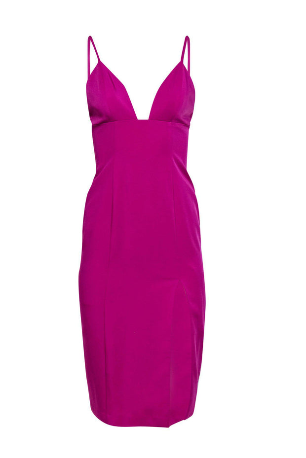 Current Boutique-NBD - Purple Sleeveless Fitted Midi Dress w/ Slit Sz XS