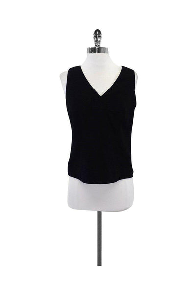 Current Boutique-Nanette Lepore - Black Fringe Back Tank Sz 4