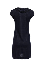 Current Boutique-Nanette Lepore - Black Knit Sheath Dress w/ Rope Details Sz S