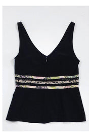 Current Boutique-Nanette Lepore - Black Stripe Detail Silk Tank Sz 4