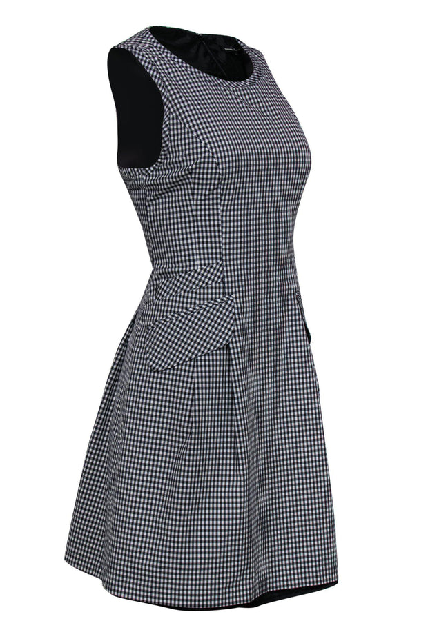 Current Boutique-Nanette Lepore - Black & White Gingham Tent-Style Dress Sz 10