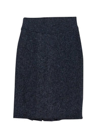 Current Boutique-Nanette Lepore - Blue Tweed Pencil Skirt Sz 4