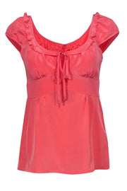 Current Boutique-Nanette Lepore - Bubblegum Pink Babydoll Top w/ Ruffles Sz 2