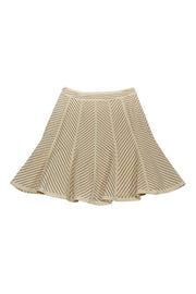 Current Boutique-Nanette Lepore - Cream & Brown Swinger Skirt Sz 4
