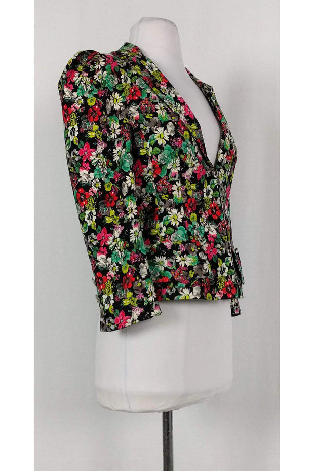 Current Boutique-Nanette Lepore - Floral Zip Blazer Sz 2