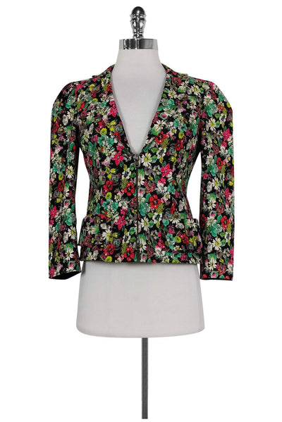 Current Boutique-Nanette Lepore - Floral Zip Blazer Sz 2