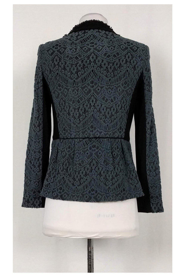 Current Boutique-Nanette Lepore - Grey & Black Lace Jacket Sz 6
