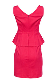 Current Boutique-Nanette Lepore - Hot Pink Cocktail Dress w/ Peplum Sz 4