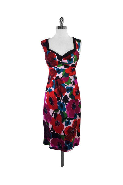 Current Boutique-Nanette Lepore - Multicolor Floral Print Silk Dress Sz 2