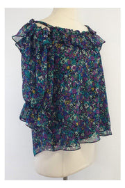 Current Boutique-Nanette Lepore - Multicolor Floral Print Silk Top Sz XS