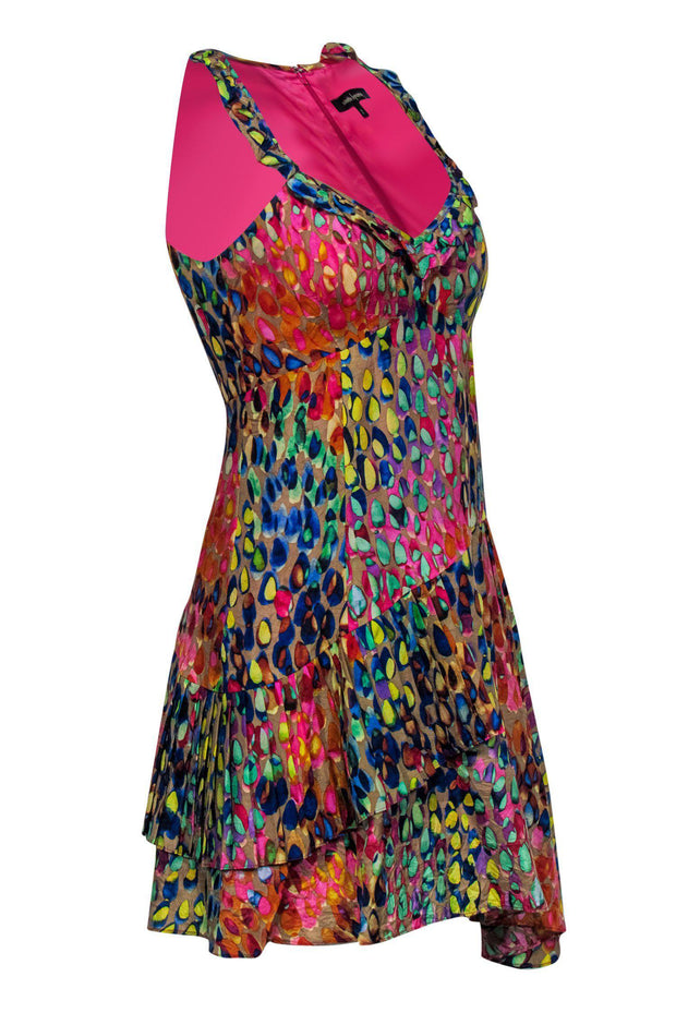 Current Boutique-Nanette Lepore - Multicolored Speckled Dress w/ Ruffles Sz 2