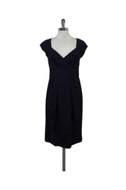 Current Boutique-Nanette Lepore - Navy & Black Floral Print Dress Sz 6