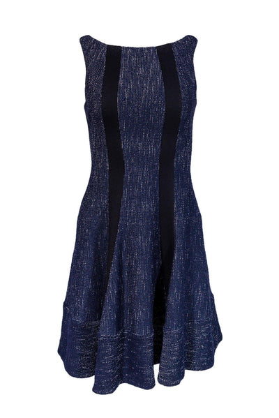 Current Boutique-Nanette Lepore - Navy & White Speckled Knit Dress Sz 6