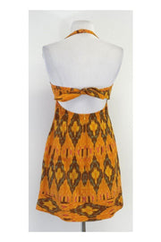Current Boutique-Nanette Lepore - Orange Brown & Red Cotton Dress Sz 4