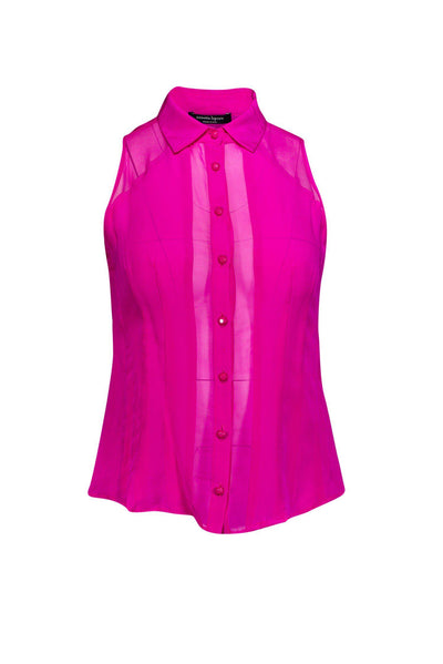 Current Boutique-Nanette Lepore - Pink Silk Button-Up Top Sz S