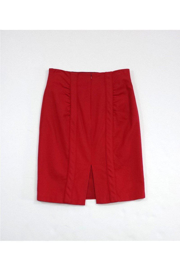 Current Boutique-Nanette Lepore - Red Cotton Pencil Skirt Sz 10