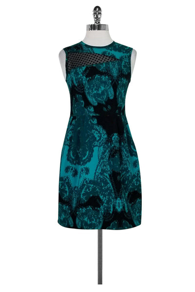 Current Boutique-Nanette Lepore - Teal Abstract Print Dress Sz 0
