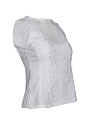 Current Boutique-Nanette Lepore - White Eyelet Tank Top Sz 0