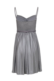 Current Boutique-Nanushka - Gray Sleeveless Drape Mini Dress w/ Rope Belt Sz S