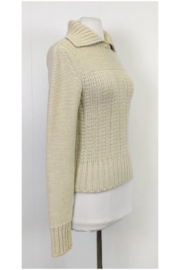 Current Boutique-Narciso Rodriguez - Cream Cable Knit Sweater Sz S